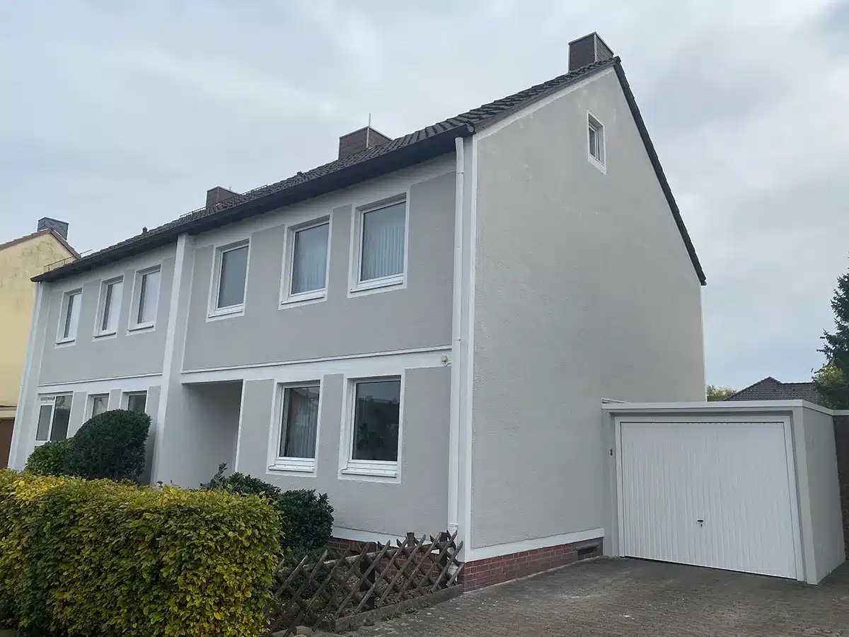 Fassade nach dem Fassadenanstrich ohne Gerüst