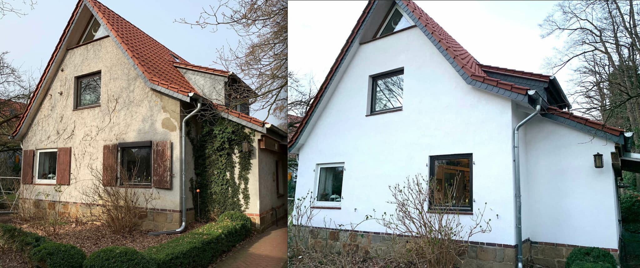 Fassade mit Gewebematte neu verputzen