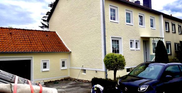 Fassadenanstrich in Garbsen bei Hannover nach dem Anstrich